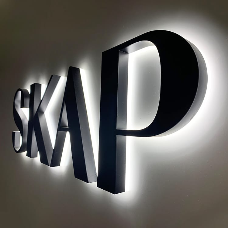 Illuminated 3D built-up letters manufactured by SignHQ