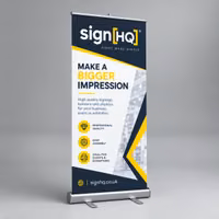 Custom printed SignHQ roller banner stand